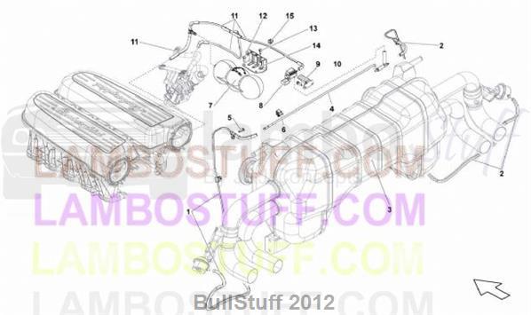 2012 Lamborghini GALLARDO LP 550-2 COUPE ARABIA EXHAUST SYSTEM (131.05.00)